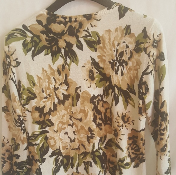 IsaacmizrahiLIVE women's cardigan floral sweater - Picture 2 of 8
